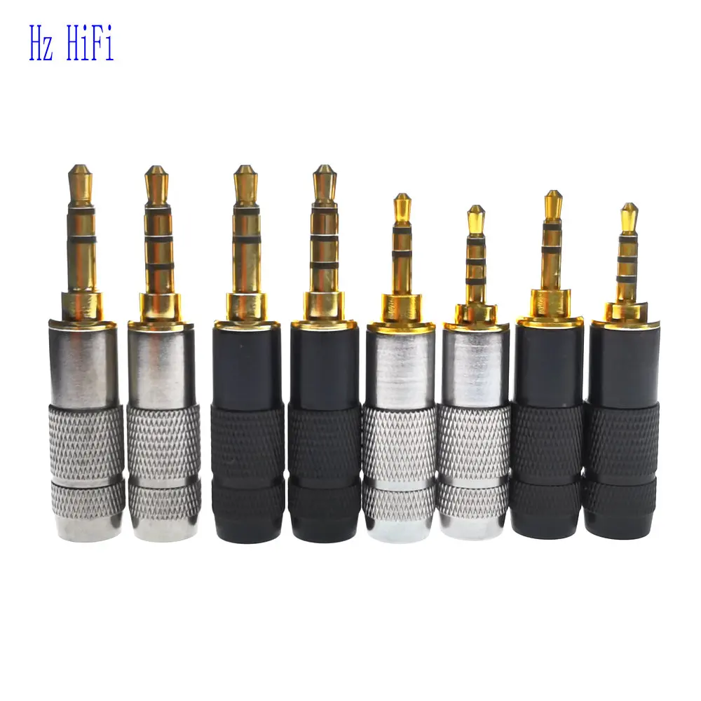 

5PCS Hot NEW 3.5MM 2.5MM High quality Gold plated 3.5mm Stereo 3 Pole Male Plug Audio Connector Solder
