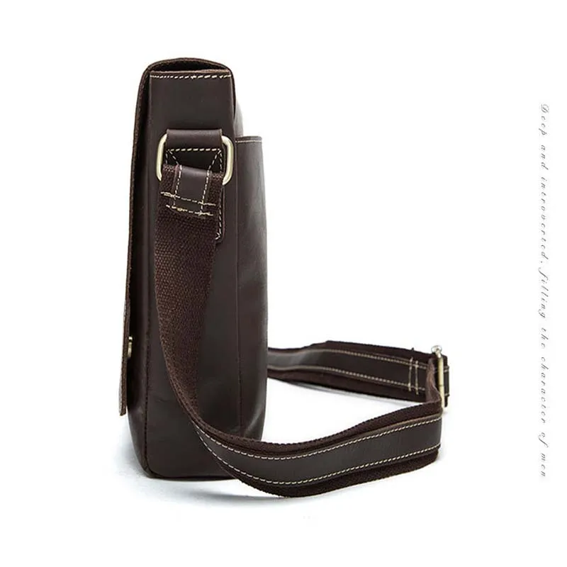 Портфель мужской из кожи Крейзи Хорс сумка-мессенджер на плечо для работы и офиса