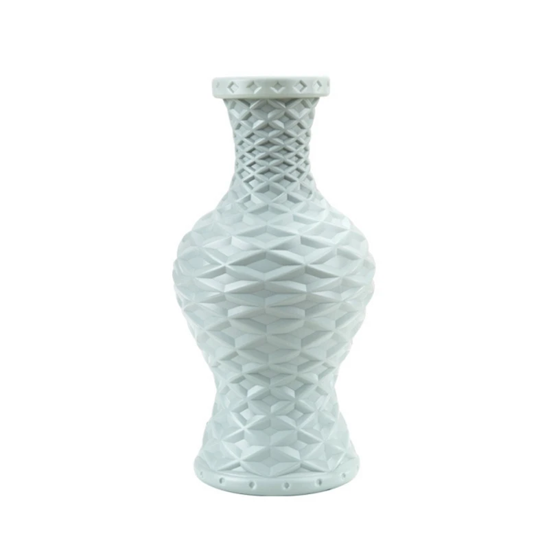 RL1277D New Nordic Style Origami Plastic Vase Imitation Ceramic Flower Pot Mini Bottle Flower Basket Flower Vase Decoration Home - Цвет: RL1277D