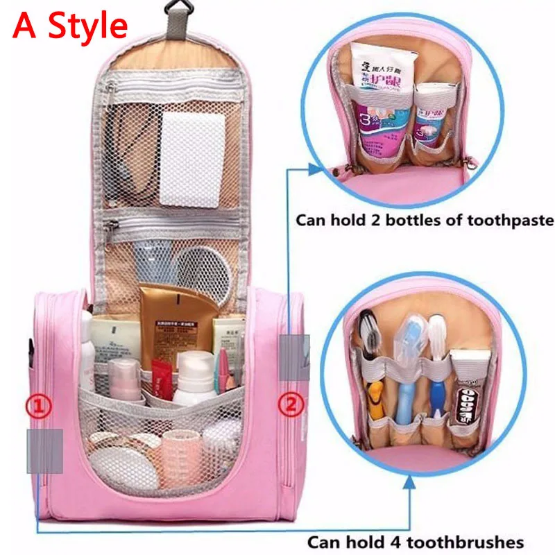 Women Portable Make Up Bag Folding Travel Woman Cosmetic Organizer Vanity Toiletry For Shower Makeup Pouch Toilet Bags | Багаж и сумки