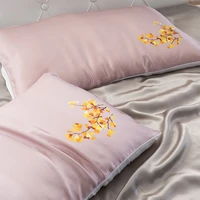 100 printed silk pillowcase satin real silk zipper pillow case satin home textile bedding pillowcases healthy silky pillowcase