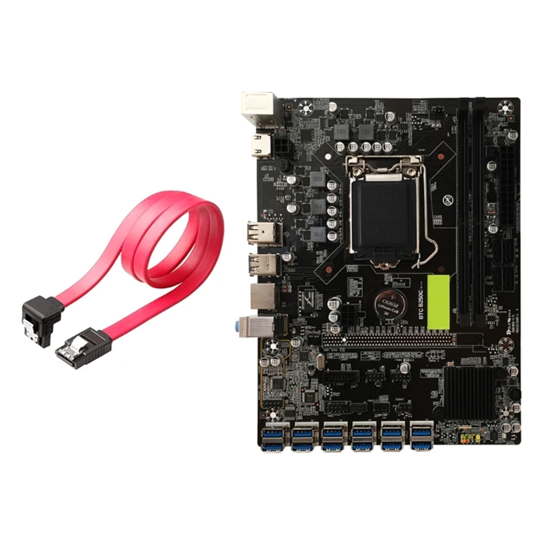 

Материнская плата B250C B250C для майнинга, материнская плата DDR4 CPU LGA 2021, поддержка 12 PCI-E X1, графическая карта, новинка 1151