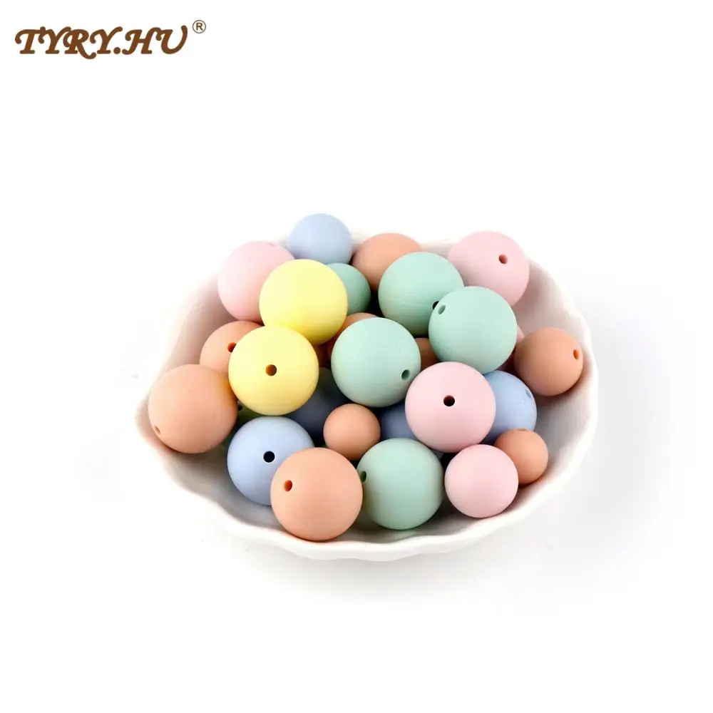 TYRY.HU 100 шт. силиконовые бусины для прорезывания зубов 9 20 мм|baby teether teething|baby teethingbaby |