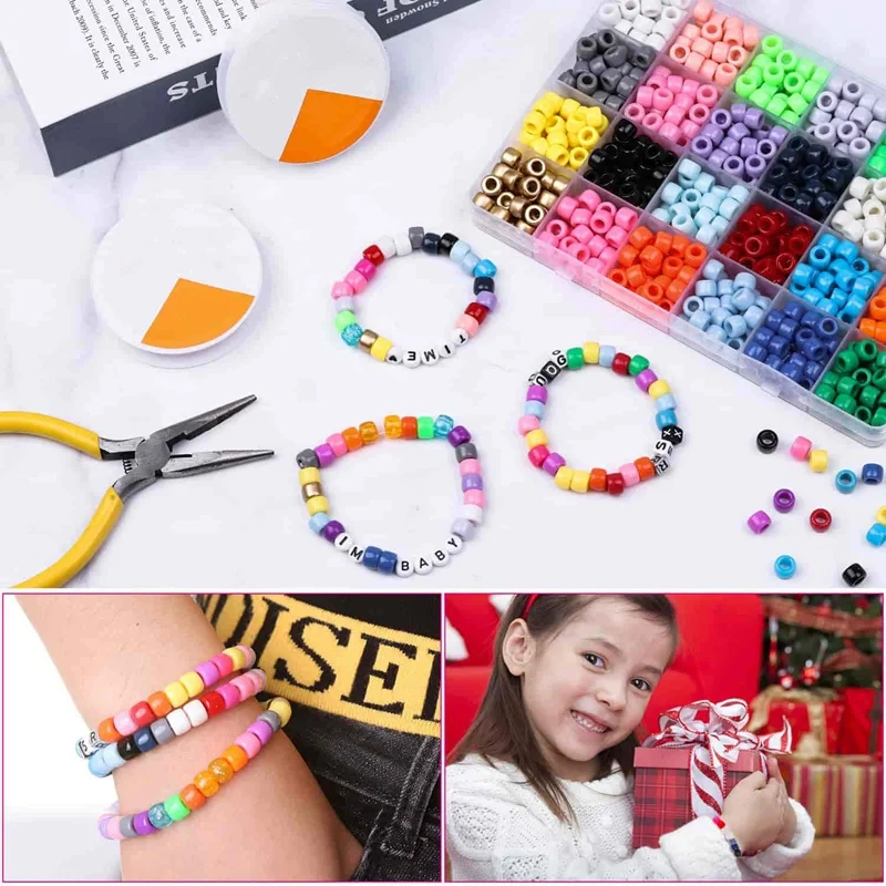 Бусины пони радужные бусины 9 мм оптом с гладкой поверхностью для браслетов