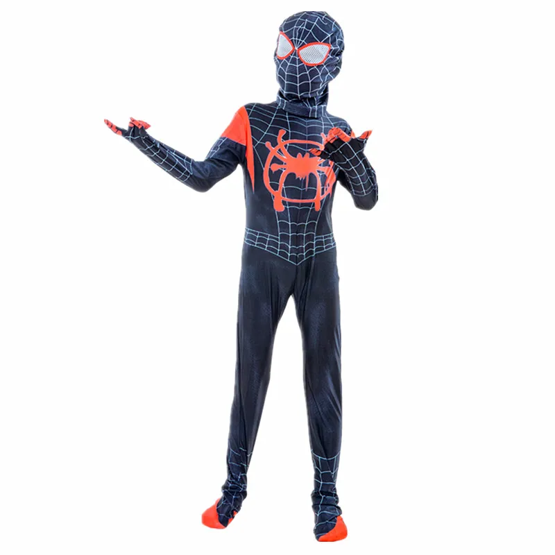 

4-13Y Child Extraordinary Spider Boy Pantyhose Children's Heroes Returned Siamese Anime Cosplay Costumes and Masks