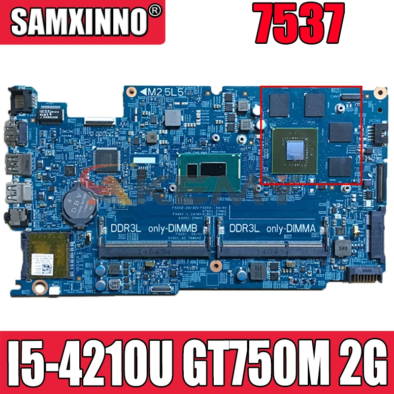 

Akemy I5-4210U GT750M 2G FOR Dell Inspiron 7537 Laptop Motherboard DOH50 12311-2 KJ7NX CN-03V4T2 3V4T2 Mainboard 100%Tested