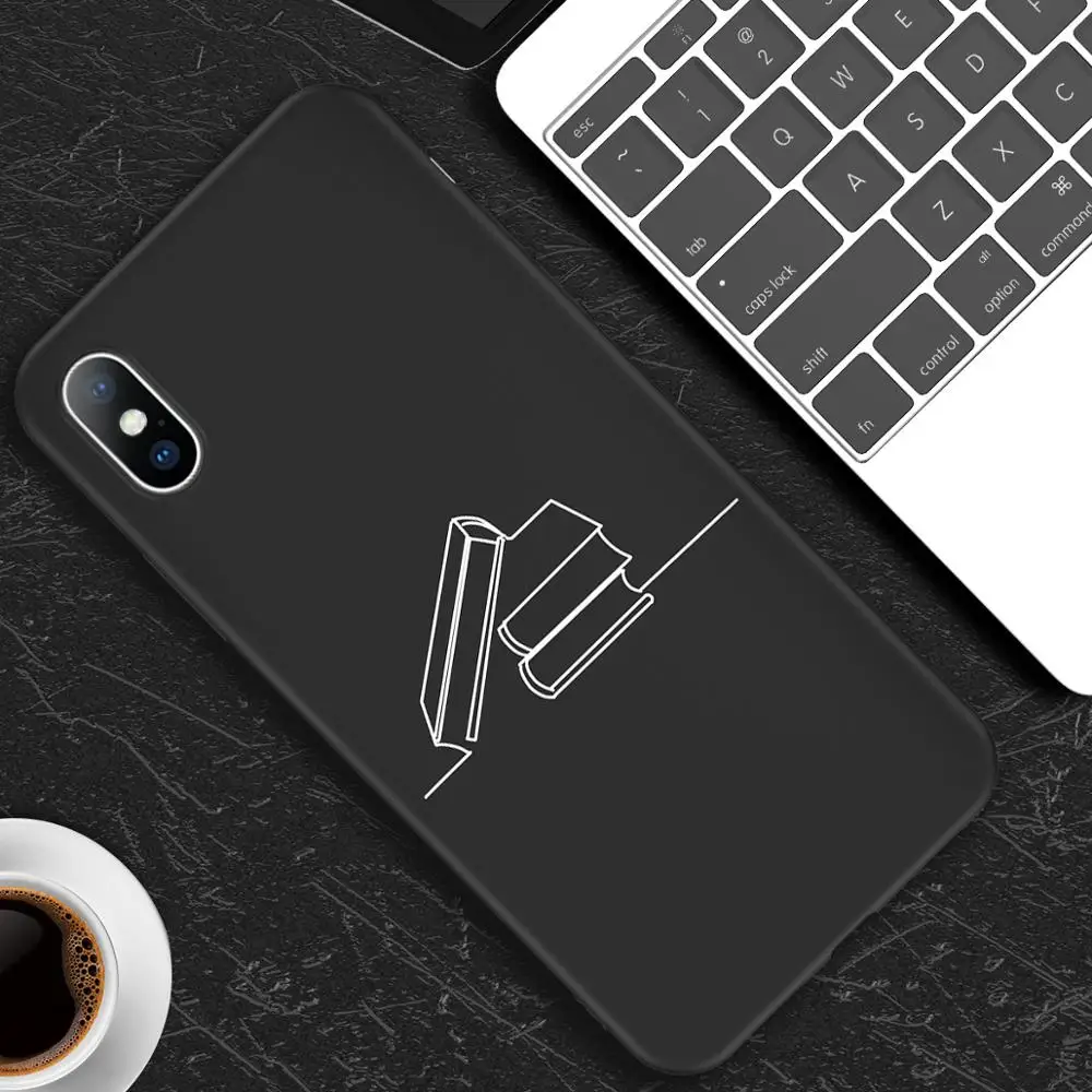 T3 Чехол для телефона для iPhone X XR XS 11 Pro Max 6 6s 7 8 Plus, абстрактное искусство, пара, любовь, сердце, рисунок, мягкий ТПУ Черный чехол - Цвет: T3