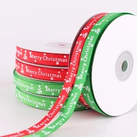 1cm width christmas ribbons for gift package wrapping hair bow clip accessory making wedding event party craft decoration