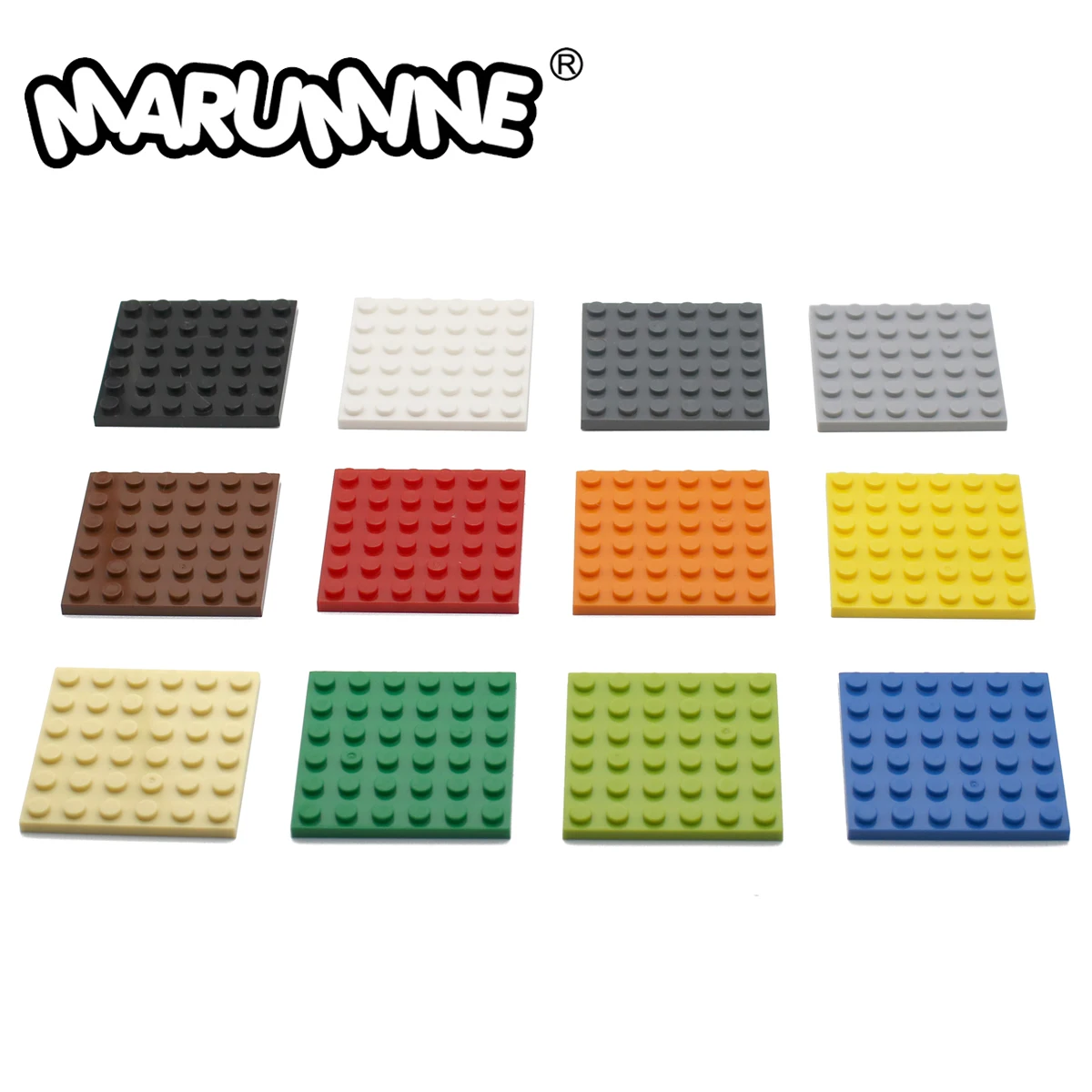 Marumine 6x6 точек опорная плита 3958 20 шт./партия строительные блоки пластина городская часть классические кирпичи образовательное Строительство игрушки