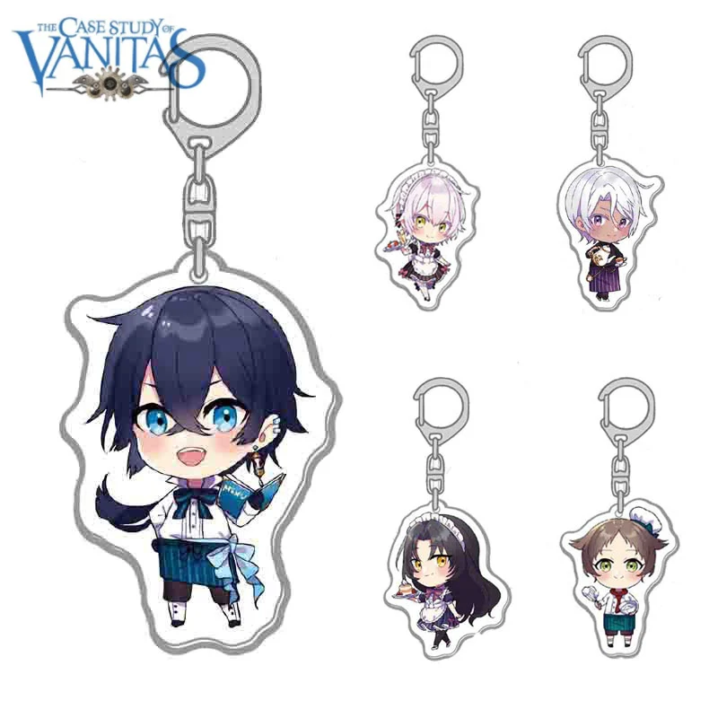 

20Pcs/lot Anime The Case Study of Vanitas Keychain Roland Fortis Vanitas Figure Acrylic Pendant Car Keyring Jewelry Wholesale