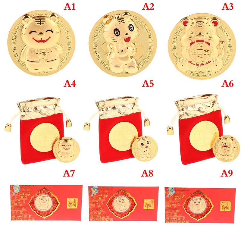 

2022 оригинальная памятная монета на новый год Тигра из Китая, коллекция биметаллических монет, декоративные поделки