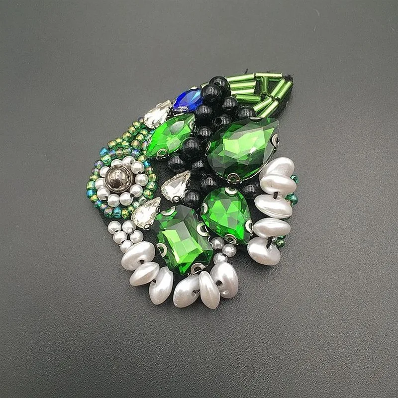 

5pcs shiny Crystal Handmade Beaded scaleph Jellyfish Goldfish Clothing Shoes and Hats Decoration DIY Accessories