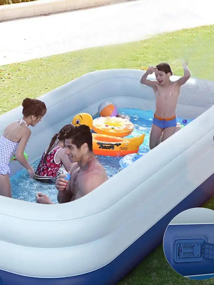 

Inflatable Pool Stable Safe Family Swimming Lounge Pool Swim Center for Kids Adults in Outdoor Garden Backyard