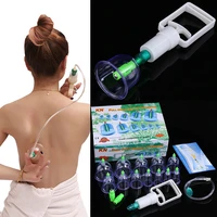 12 cans chinese vacuum cupping cup set suction magnetic therapy massage cups pump body anti cellulite massager relax health care