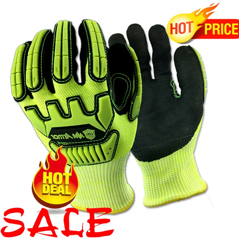 Защитные рабочие перчатки Mechanics противоударные с защитой от вибрации масла и