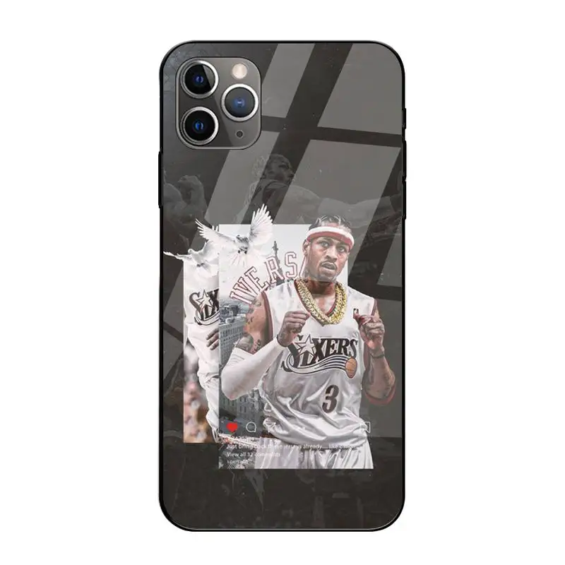 

0 Alan Iverson Phone Case Tempered Glass For Iphone6plus 6S 7 7plus 8 X XS XSmax XR 11 12 Pro Max 12mini