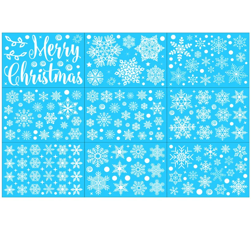 

Рождественские подарки, украшения для дома, 2020 год, 1 набор, рождественские наклейки на окна узор, новый год 2021