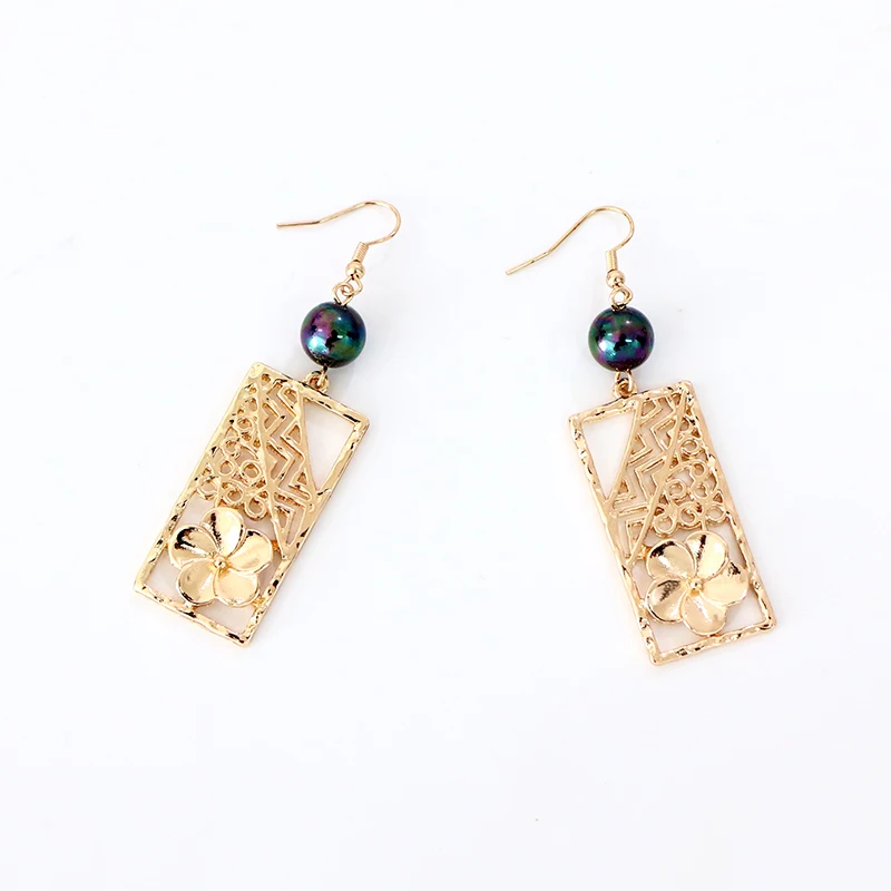 Комплект украшений из ожерелья сережек жемчуга полинезийского Гавайского Самоа