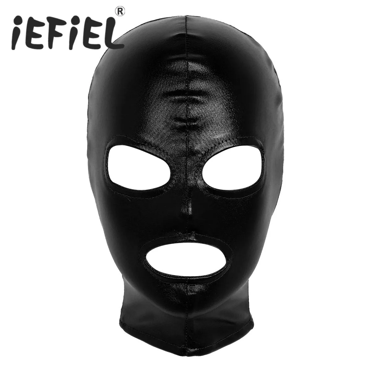 Унисекс Для мужчин женщин Косплэй латексная маска для лица Блестящий