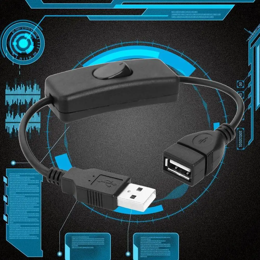 Кнопка включения/выключения штепсельная вилка DC кабель питания USB Женский Для