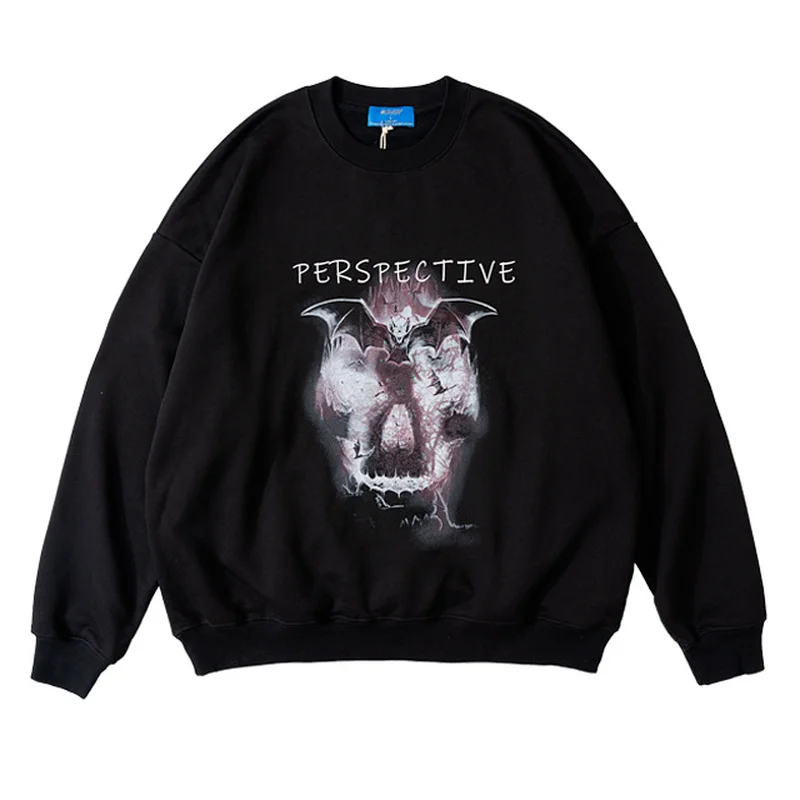 

Sweatshirt Men's Jumpers Sweat Vintage Sweatshirts for Men New Skeleton Printed Pullover Streetwear Hoodie Oversize Male Clothes