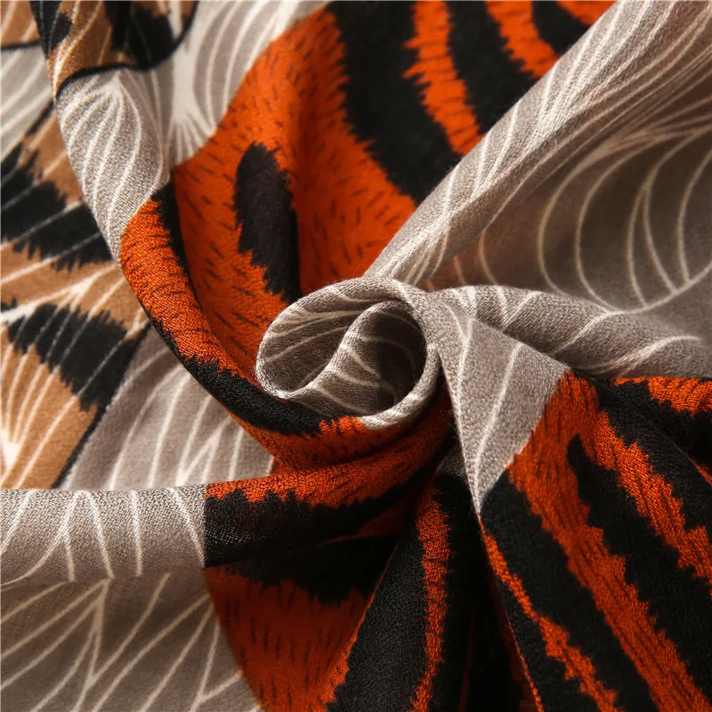 

Soft 100% Natural Viscose Scarf Women Luxury Brand Animal Pattern Pashmina Shawl Femme Long Bandana Bufandas Foulard 180*90Cm