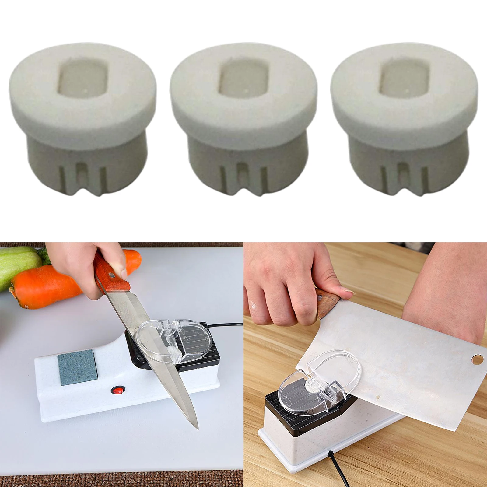 

3 Pieces Durable Sharpening Stone for Electric Knife Sharpener Grinding Sharpening Kitchen Tool