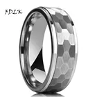 8 мм мужское серебряное кольцо из карбида вольфрама с полированными ступенчатыми краями, многогранное мужское обручальное кольцо, подарки на годовщину