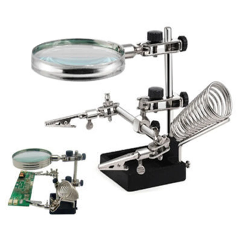 Подставка Увеличительное стекло паяльник Ювелирные изделия Лупа домашняя