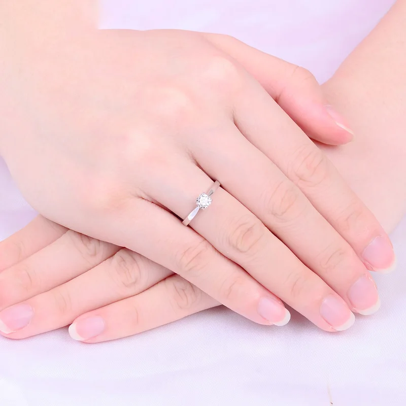 ZSG Natural diamond 18K gold Pure Gold Ring Real Solid Trendy Classic Party Fine Jewelry Hot Sell New 2019 | Украшения и