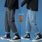 Мужские прямые джинсы Privathinker, повседневные джинсы большого размера в стиле хип-хоп на зиму 2020