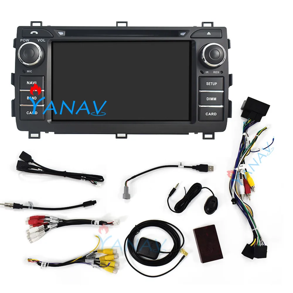 Android 10 0 автомобильный Радио мультимедийный плеер аудио DVD для-TOYOTA AURIS 2013 2014 Стерео