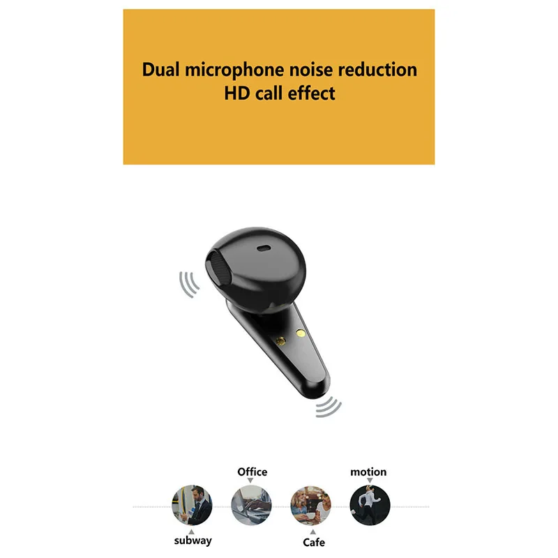 

S15 Wireless Bluetooth V5.0 Earphones LCD Display Headphones HIFI Stereo Sports Waterproof Noise Cancel Headset