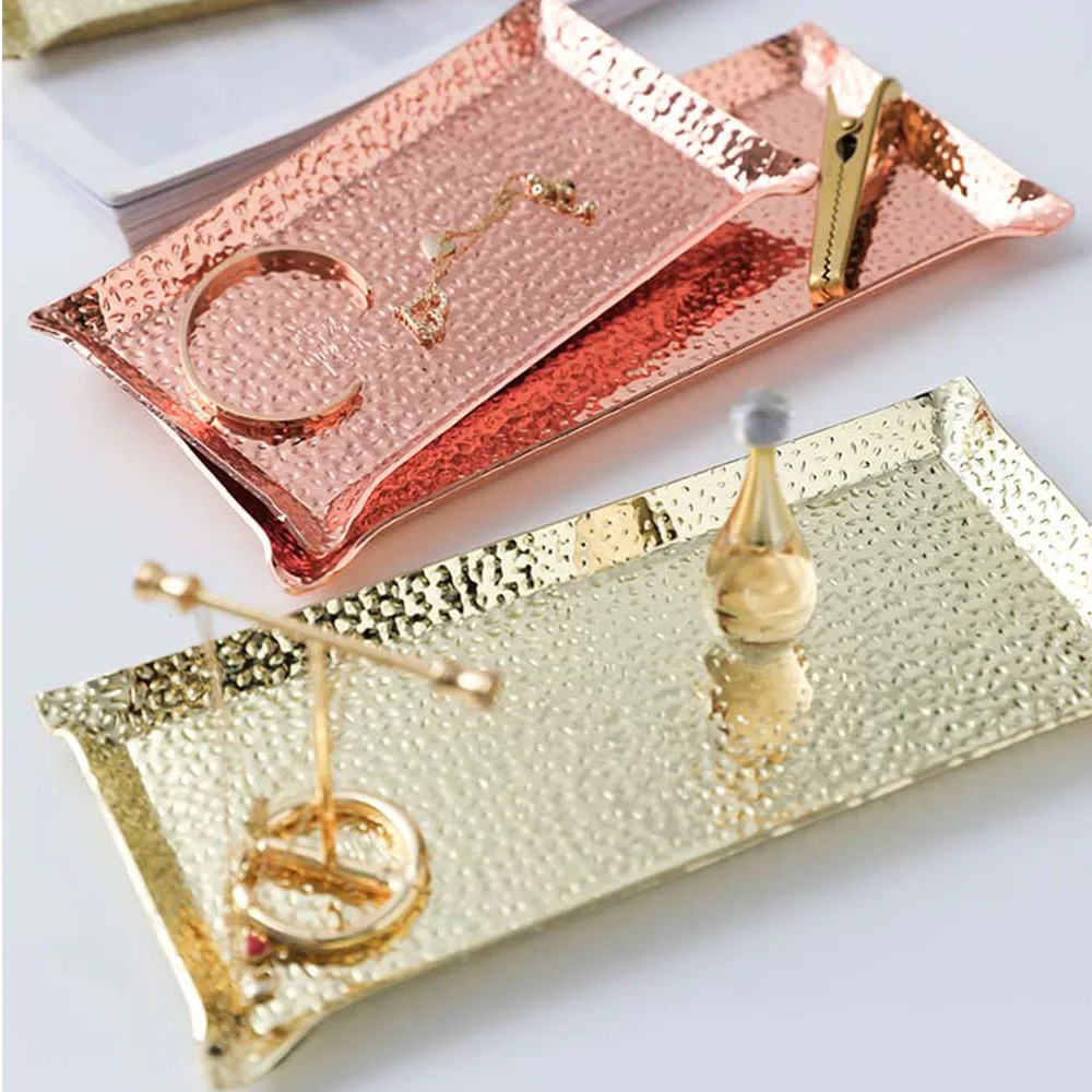 Поднос для хранения украшений в скандинавском стиле органайзер из нержавеющей