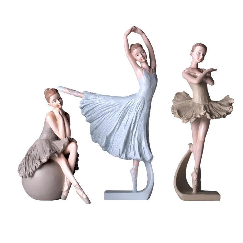

Nordic Cute Girl Ballet Statues for Home Decoration Modern Graceful Dance Sculptures Children's Room Desktop Miniature Figurines