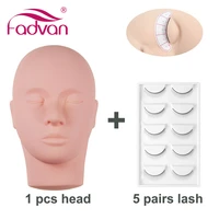 5 pairs training lashes 1 pcs training mannequin false eyelashes for beginners teaching lashes eye extension tools practice
