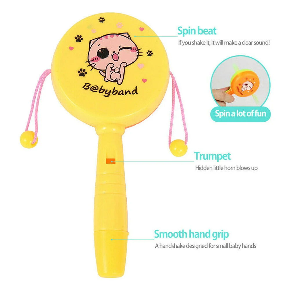 Барабан музыкальный для мальчиков и девочек набор из 6 инструментов детская