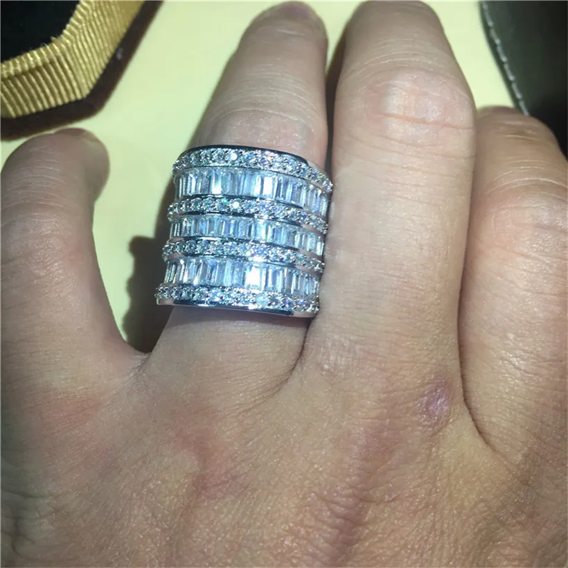 Блестящее серебряное коктейльное кольцо 925 пробы ювелирное изделие на пальце