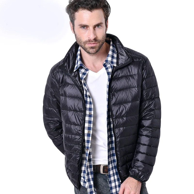 Nice Winter Men Ultralight Jacket 80% White Duck Down Jackets Outdoors Male Casual jacketCoat | Мужская одежда