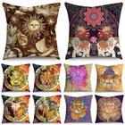 Мандала слон наволочка 45*45 см полиэстер богемный домашний мягкий декоративный наволочка для дивана стул наволочка