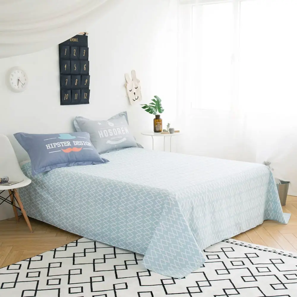 2023464 flat sheet Svetanya, 100 хлопок, простыни с принтом, простыни для постельного белья, односпальные, полные, королевские, королевские размеры - Цвет: 2023464 flat sheet