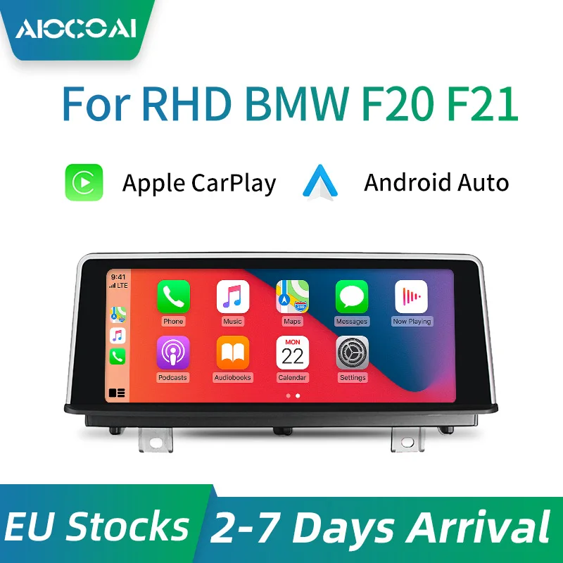 Беспроводной сенсорный экран IPS 8 дюйма Apple CarPlay Android для правого руля BMW Series 1 F20 F21