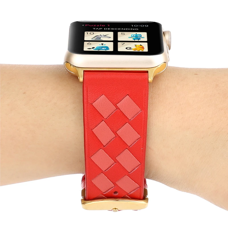 Ремешок для Apple watch 44 мм 40 мм 42 мм 38 мм corra iwatch 4 5 3 2 высококачественный кожаный браслет аксессуары для Apple watch 4 5