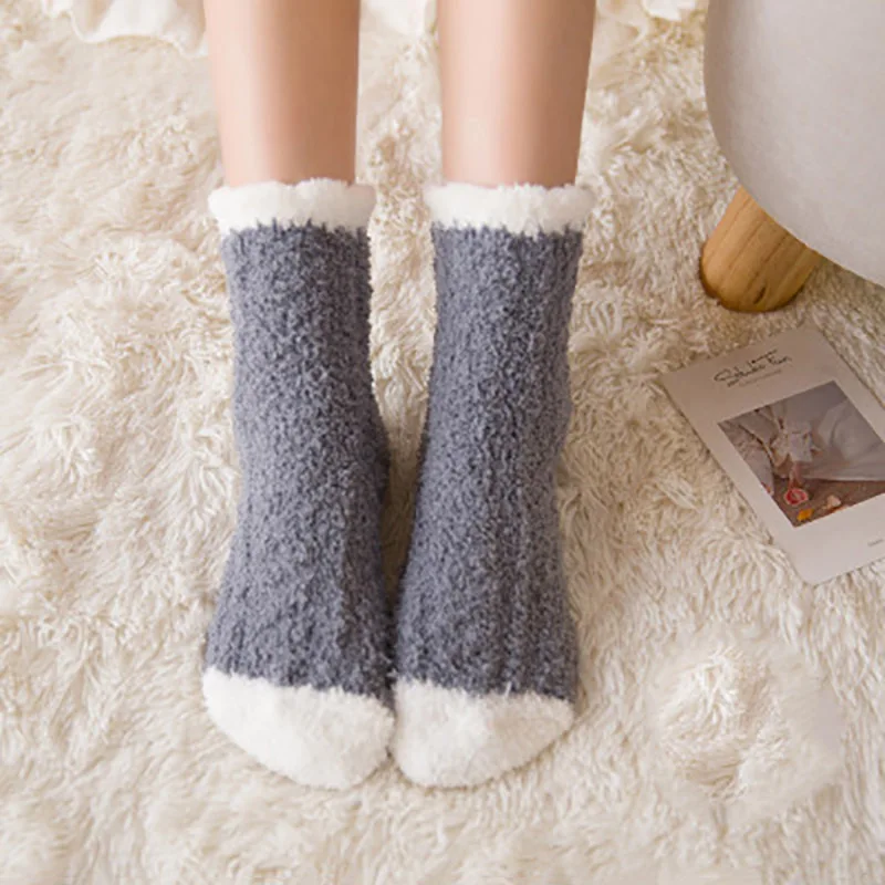 Женские теплые утепленные розовые носки для дам однотонные осенне-зимние