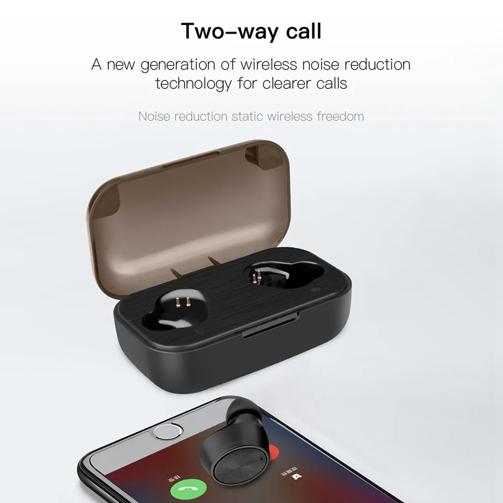 Twins Bluetooth 5 Wireless earphone True HiFi Mini Earbuds Headset Sports Stereo In-ear Earphone Auriculares#G1 | Электроника