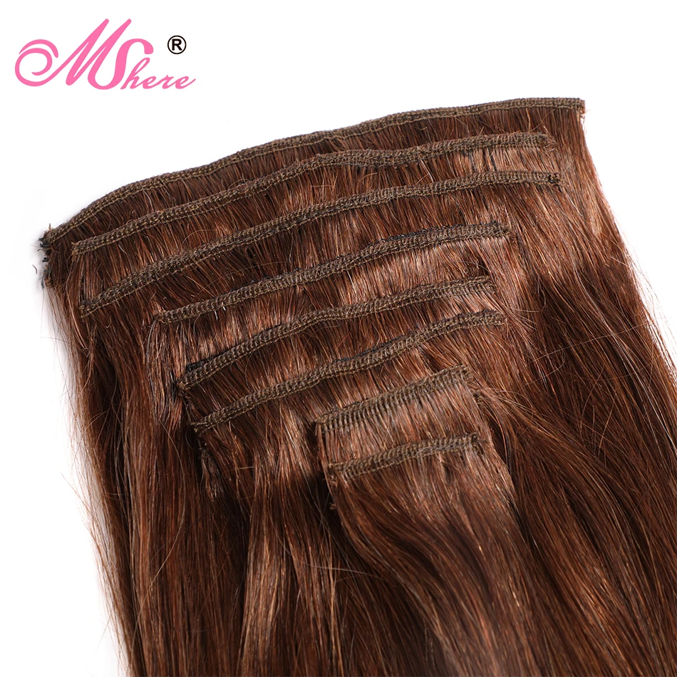 Прямые накладные Человеческие волосы Remy 8 шт./компл. 16 22 дюйма 100% человеческие 120