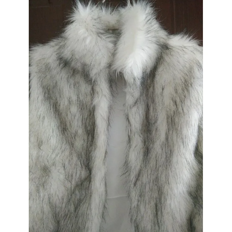 Высокое качество меховой жилет пальто роскошная Искусственная лиса теплое