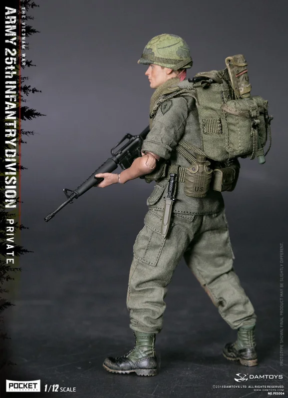 DAMTOYS 1/12 PES004 карманная элитная Серия армейская 25-я солдатская дивизия частная
