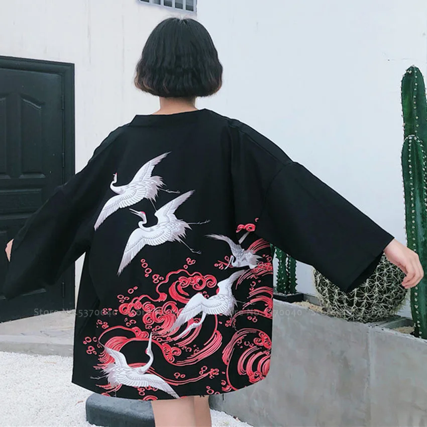 Кимоно в японском стиле Sakura Haori кардиган китайские халаты с восточным краном