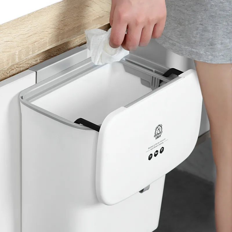 Компостная Складная мусорная корзина кухонная настенная квадратная коробка для